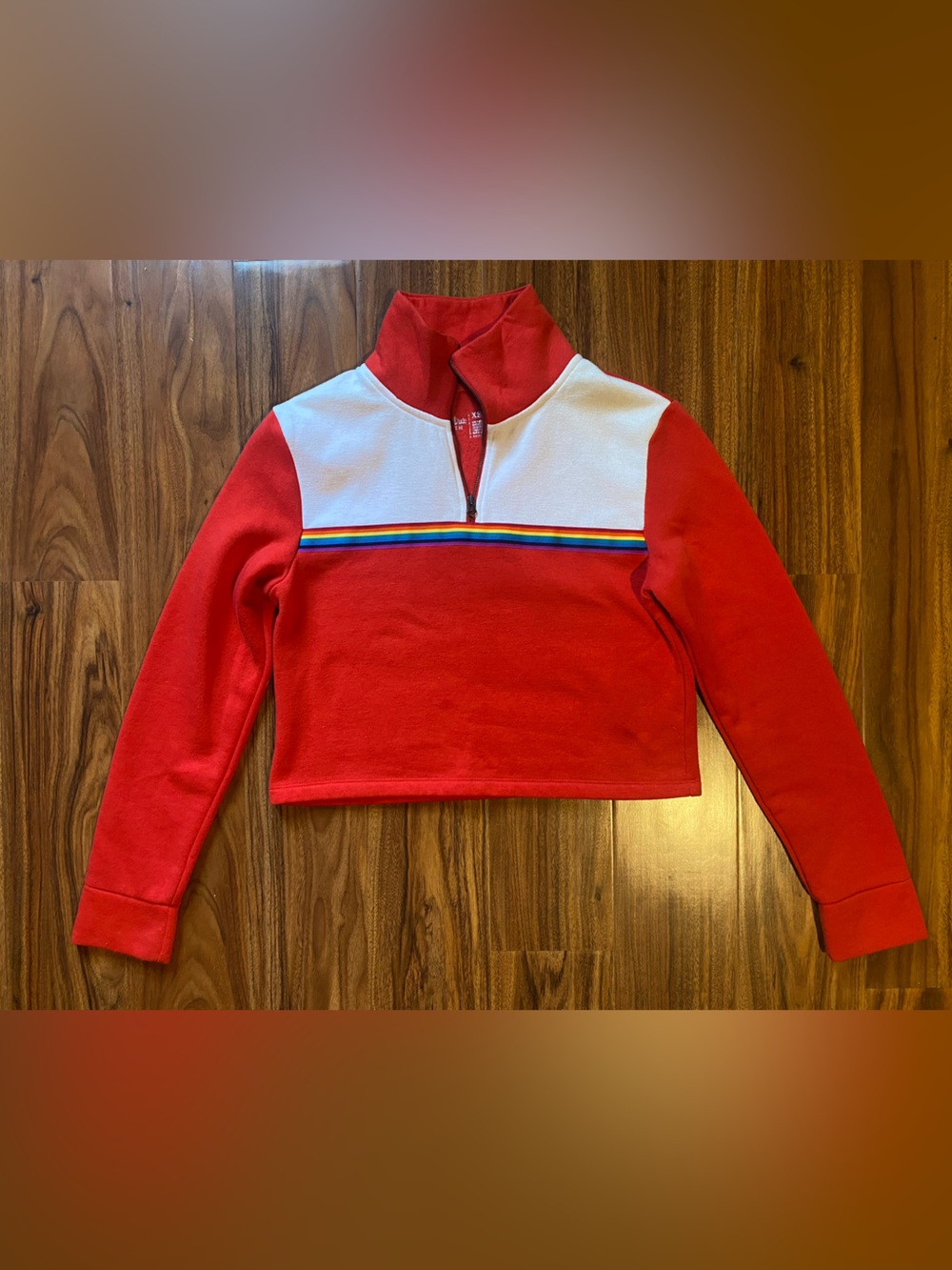 Flirtitude Active quarter zip Cropped Top Sweatshirt Y2K style size xs